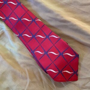 Vintage Red Silk Tie 